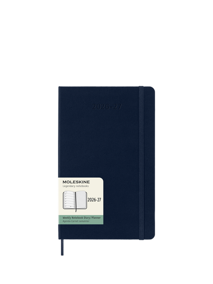 Moleskine Weekly 18 Month 2026-2027 Diary, Dark Blue, Dark Blue