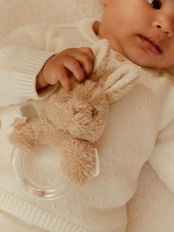 Little Dutch Newborn Naturals Bunny Ring Rattle - view 2, Multi