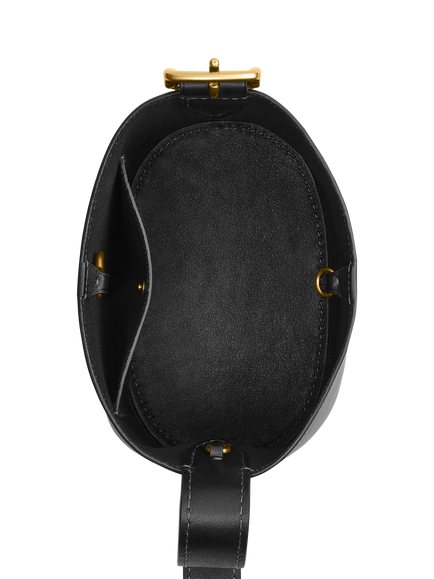 Coach Bleecker 21 Leather Bucket Bag - view 2, Black