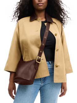 Coach Bleecker 21 Leather Bucket Bag - view 2, Maple