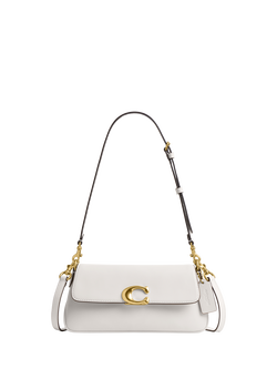Coach Jet Leather Shoulder Bag, B4/Chalk