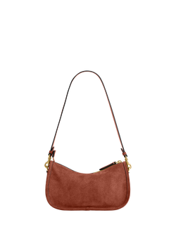 Coach Waverly Suede and Leather Crossbody/Shoulder Bag - view 2, Clay