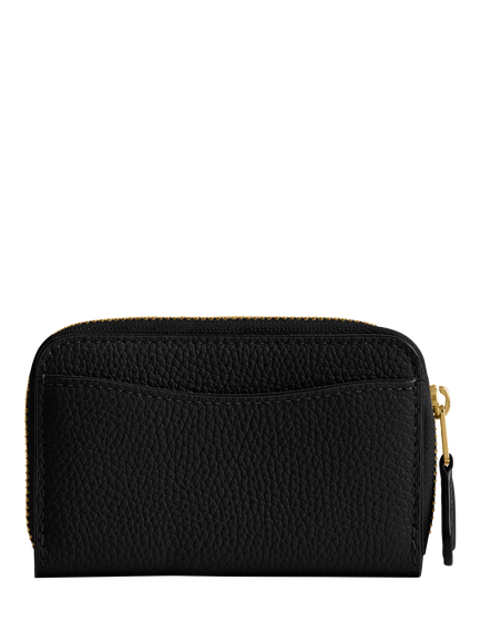 Coach Small Zip Around Card Holder, Black - view 2, B4/Black