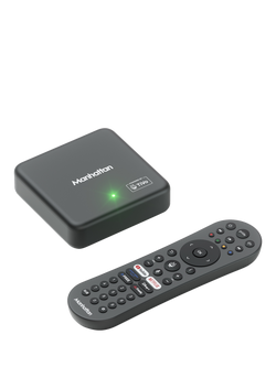 Manhattan Aero 4K Ultra HD Smart Freely TV Streamer, Black, Black