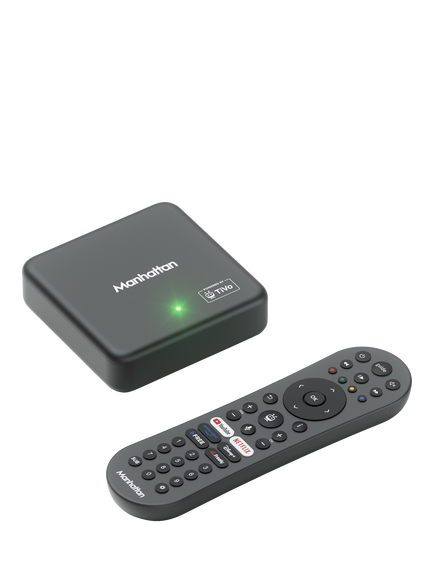 Manhattan Aero 4K Ultra HD Smart Freely TV Streamer, Black, Black
