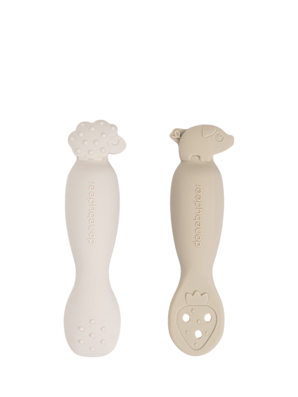 Done by Deer Learning Spoon Set, Sand - view 2, Sand