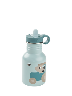 Done by Deer Tiny Farm Metal Drinking Bottle, 350ml, Blue