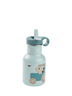 Done by Deer Tiny Farm Metal Drinking Bottle, 350ml - view 2, Blue