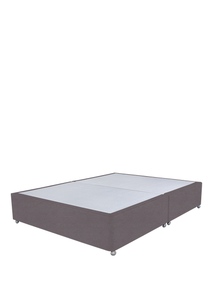 John Lewis Non-Sprung Upholstered Divan Base, King Size, Velveteen Taupe