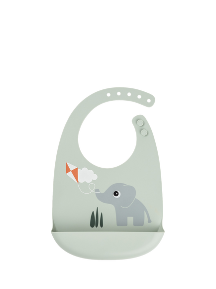 Done By Deer Elphee Silicone Bib, Green, Green