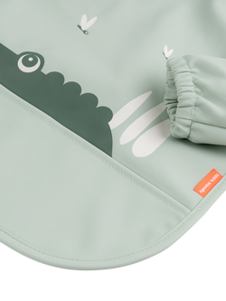 Done By Deer Sleeved Pocket Bib, Croco - view 2, Croco