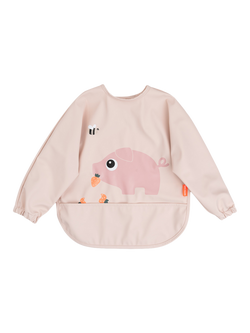 Done By Deer Sleeved Pocket Bib, Pigee, Pigee