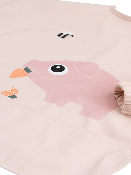 Done By Deer Sleeved Pocket Bib, Pigee - view 2, Pigee
