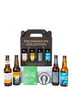 QWERTY Beer Box Signature British Craft Lager Gift Box, 4x 330ml, Multi