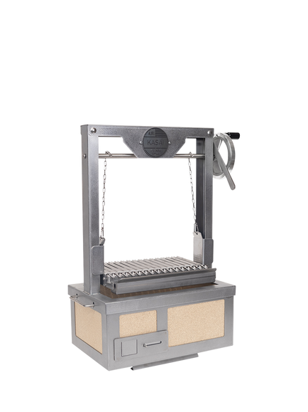 Kasai Little Konro Grill Charcoal BBQ & Asado Top Edition, Silver