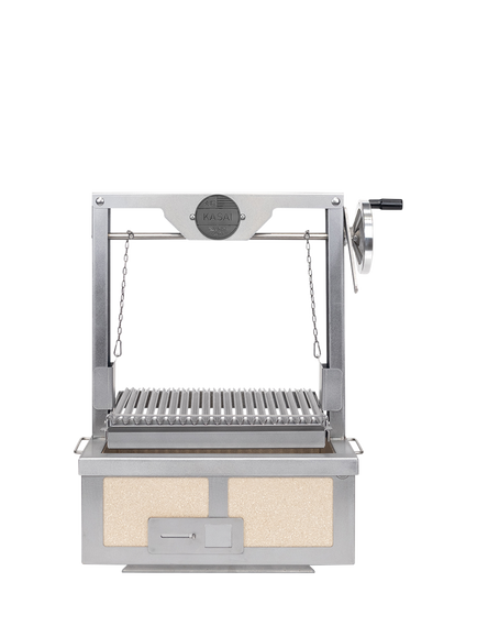 Kasai Medium Wide Konro Grill Charcoal BBQ & Asado Top Edition - view 2, Silver