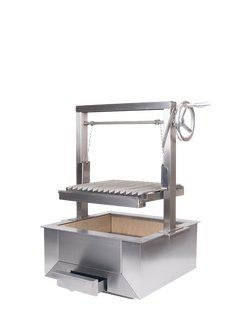 Bertha Asado Small Stainless Steel Charcoal Grill BBQ - view 2, Silver