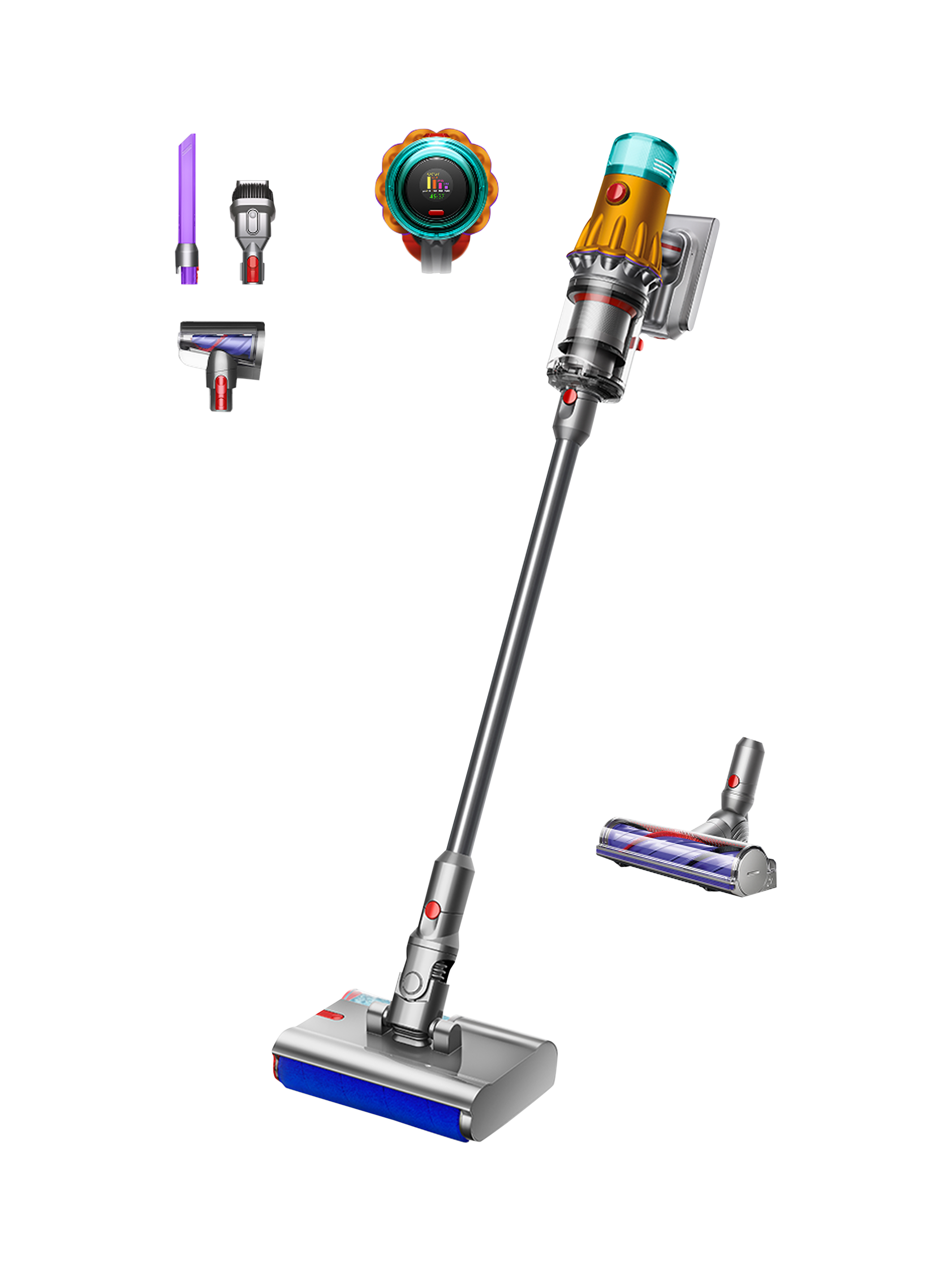 Dyson V12s Detect Slim Submarine Cordless Vacuum Cleaner, Yellow 