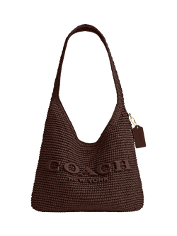 Coach Brooklyn 28 Straw Hobo Bag, Maple