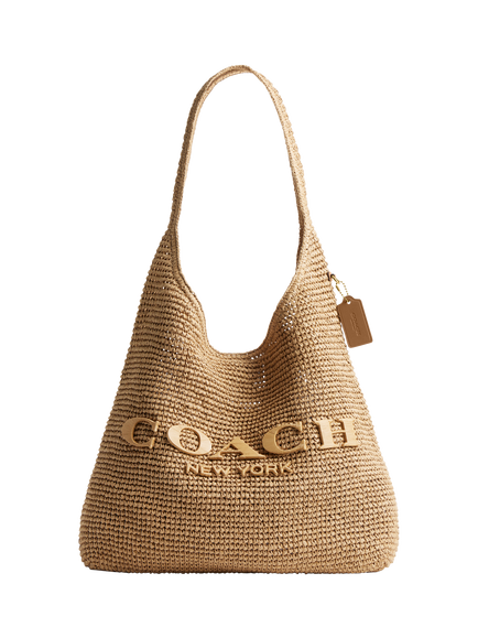 Coach Brooklyn 39 Straw Hobo Bag, Natural, B4/Natural
