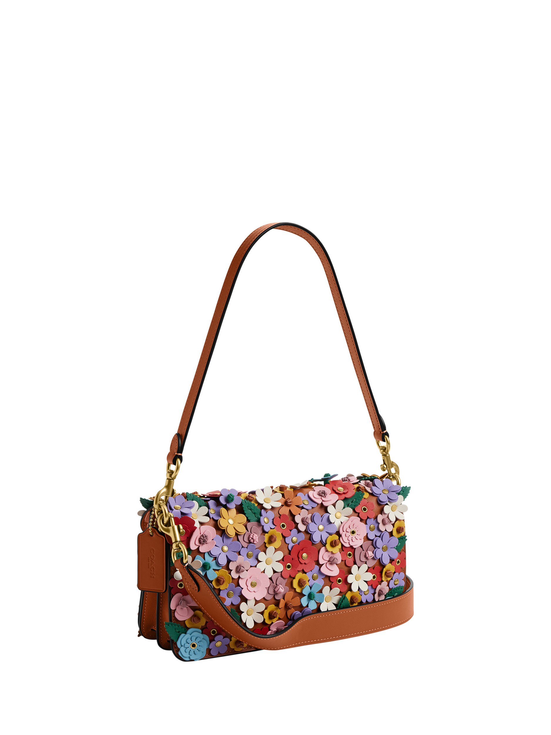 Coach Floral Applique Tabby 26 Shoulder Bag, Amber Multi