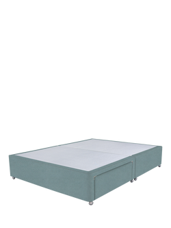 John Lewis Non-Sprung Upholstered 2 Drawer Divan Base, Small Double, Velveteen Sage