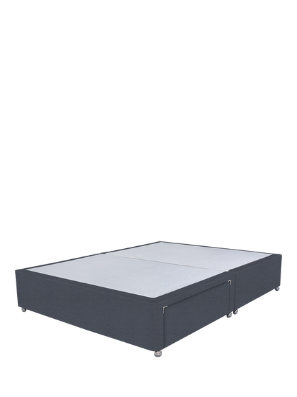 John Lewis Non-Sprung Upholstered 2 Drawer Divan Base, King Size, Herringbone Shadow