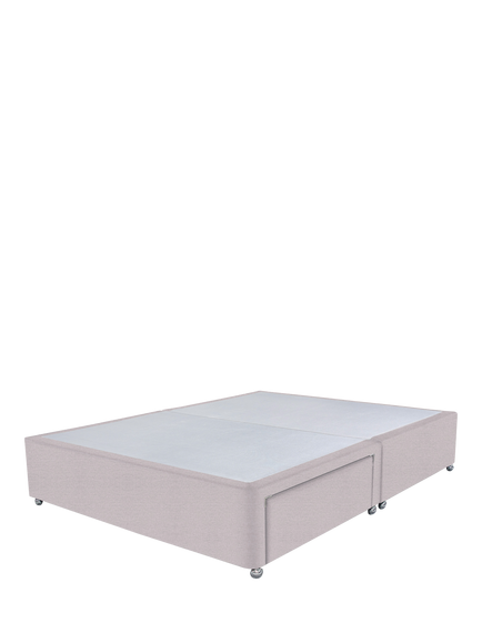 John Lewis Non-Sprung Upholstered 2 Drawer Divan Base, King Size, Herringbone Oat