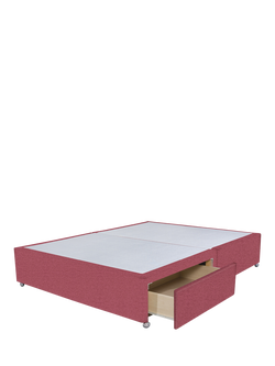 John Lewis Non-Sprung Upholstered 2 Drawer Divan Base, King Size - view 2, Herringbone Rose