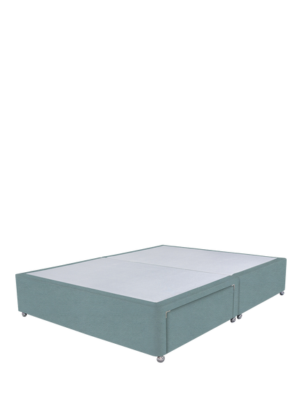 John Lewis Non-Sprung Upholstered 2 Drawer Divan Base, King Size, Velveteen Sage