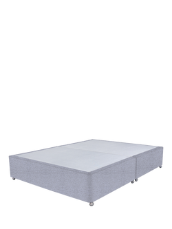 John Lewis Non-Sprung Upholstered Divan Base, Small Double, Herringbone Grey