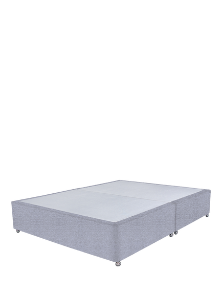 John Lewis Non-Sprung Upholstered Divan Base, Small Double, Herringbone Grey