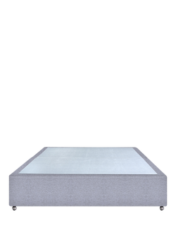 John Lewis Non-Sprung Upholstered Divan Base, Small Double - view 2, Herringbone Grey