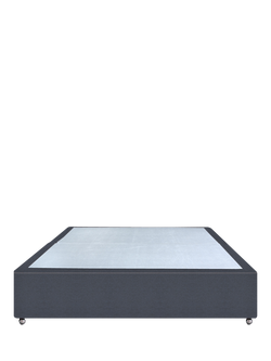 John Lewis Non-Sprung Upholstered Divan Base, Small Double - view 2, Herringbone Shadow