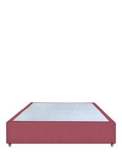 John Lewis Non-Sprung Upholstered Divan Base, Small Double - view 2, Herringbone Rose