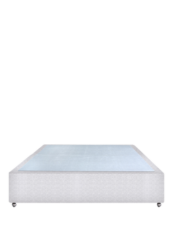 John Lewis Non-Sprung Upholstered Divan Base, Small Double - view 2, Brushedweave Silver