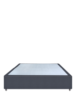 John Lewis Non-Sprung Upholstered Divan Base, Double - view 2, Herringbone Shadow