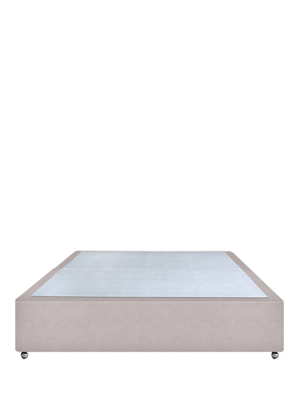 John Lewis Non-Sprung Upholstered Divan Base, Double - view 2, Velveteen Cream