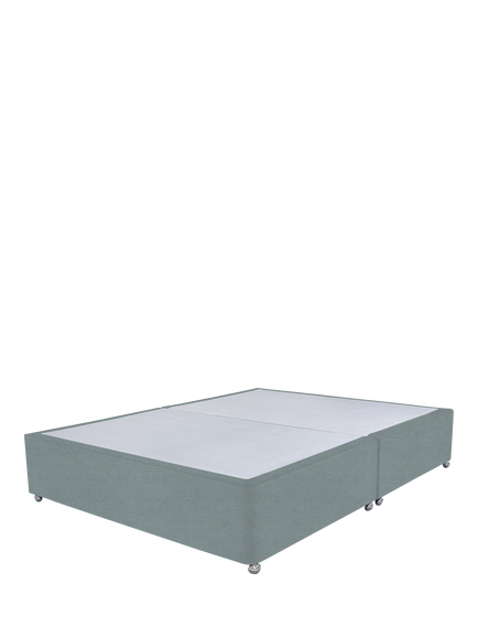 John Lewis Non-Sprung Upholstered Divan Base, Double, Velveteen Sage