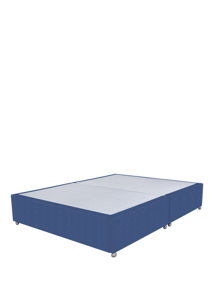 John Lewis Non-Sprung Upholstered Divan Base, Double, Brushedweave Denim