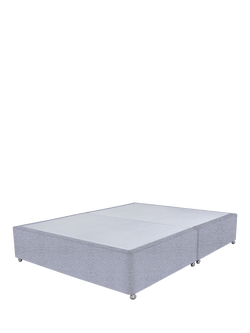 John Lewis Non-Sprung Upholstered Divan Base, King Size, Herringbone Grey