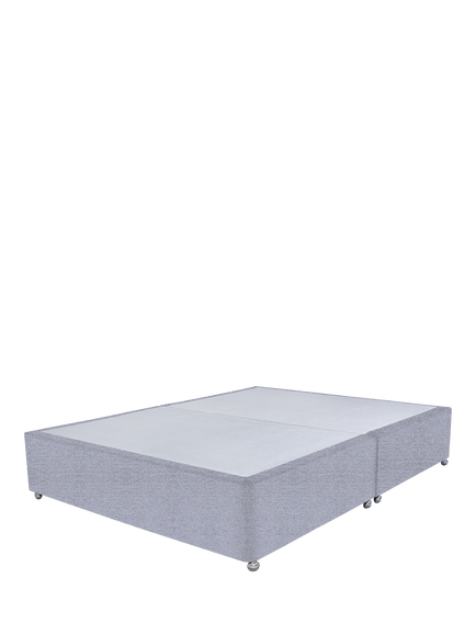 John Lewis Non-Sprung Upholstered Divan Base, King Size, Herringbone Grey