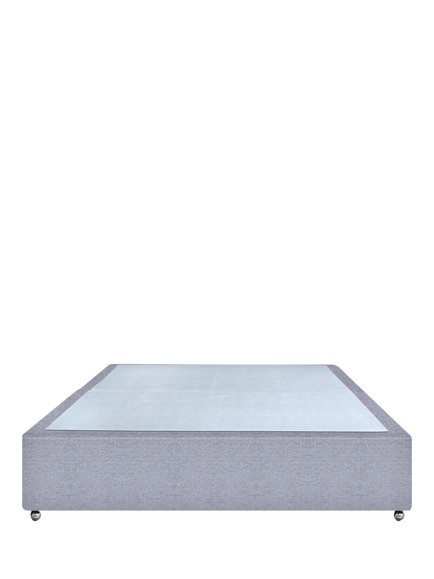 John Lewis Non-Sprung Upholstered Divan Base, King Size - view 2, Herringbone Grey