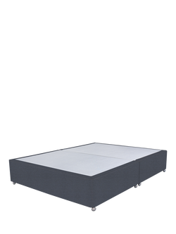 John Lewis Non-Sprung Upholstered Divan Base, King Size, Herringbone Shadow