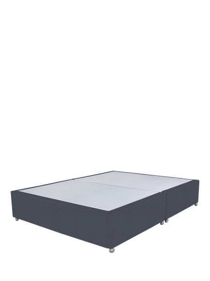 John Lewis Non-Sprung Upholstered Divan Base, King Size, Herringbone Shadow