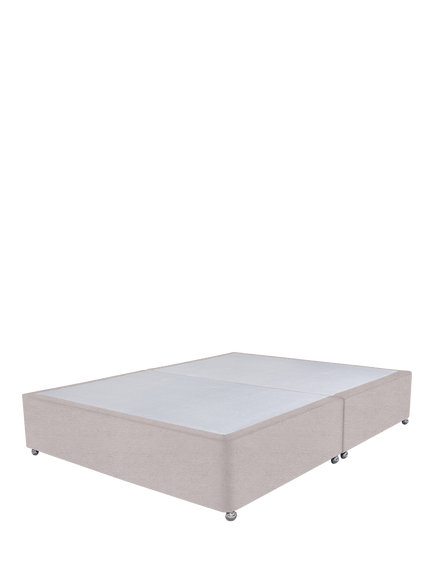 John Lewis Non-Sprung Upholstered Divan Base, King Size, Velveteen Cream