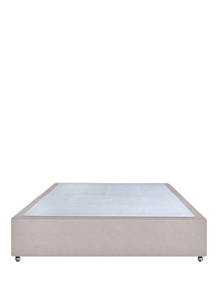 John Lewis Non-Sprung Upholstered Divan Base, King Size - view 2, Velveteen Cream