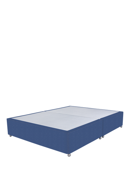 John Lewis Non-Sprung Upholstered Divan Base, King Size, Brushedweave Denim