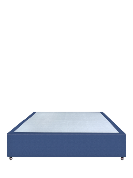 John Lewis Non-Sprung Upholstered Divan Base, King Size - view 2, Brushedweave Denim