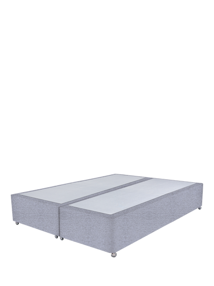 John Lewis Non-Sprung Upholstered Divan Base, Super King Size, Herringbone Grey